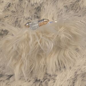 Faux Fur Clutch with Silver Clasp